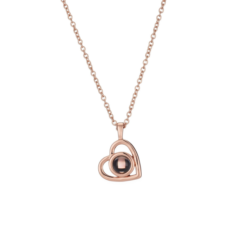 Customized photo heart-shaped projection necklace - 图片 6