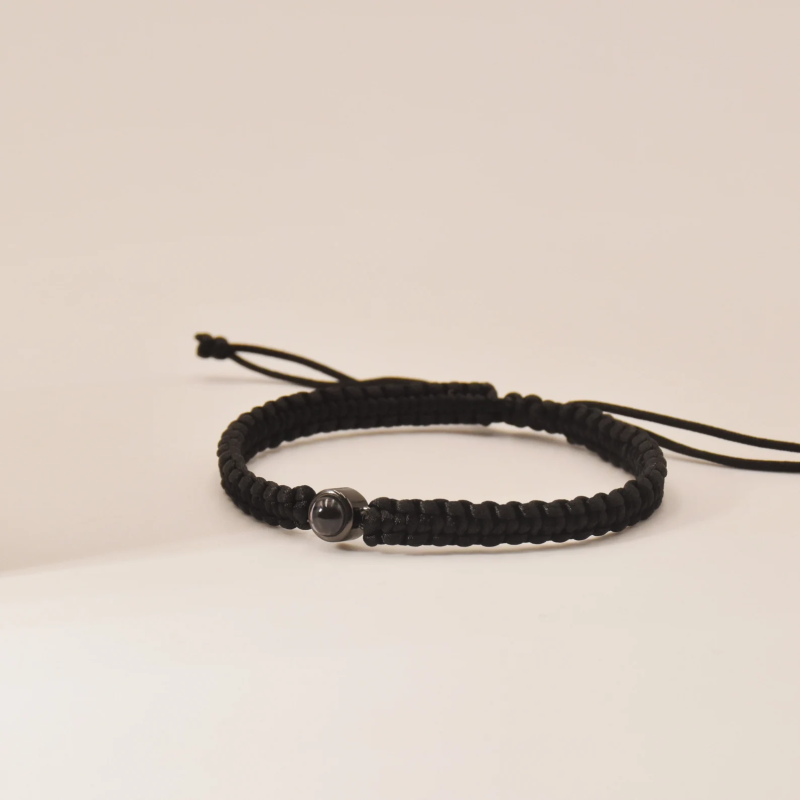 Customized photo bead bracelet with hand string - 图片 6