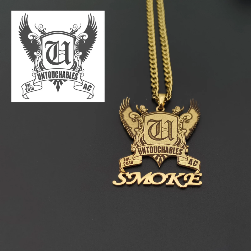 Custom photo name stainless steel pendant necklace - 图片 7