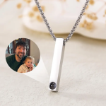 Custom Photo Cube Column Pendant  Projection Necklace