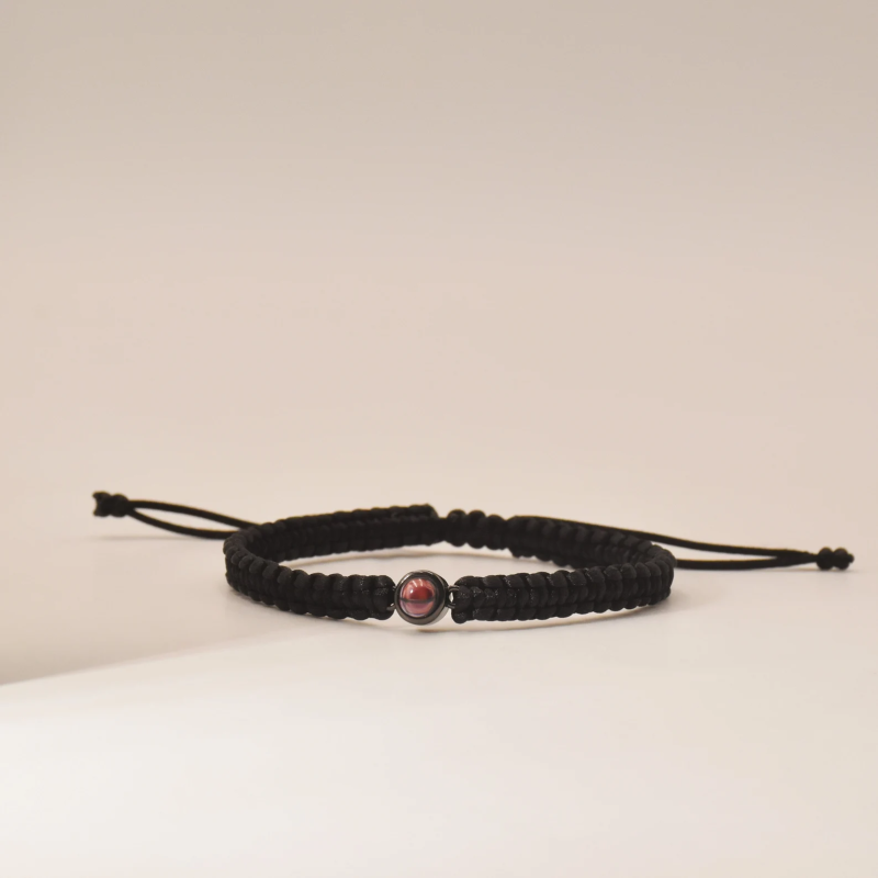 Customized photo bead bracelet with hand string - 图片 7