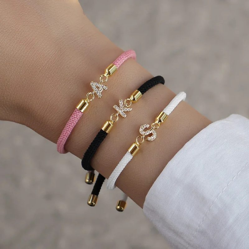 26 Letter Woven Colored Hand Rope Bracelet