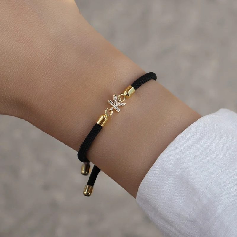 26 Letter Woven Colored Hand Rope Bracelet - 图片 4