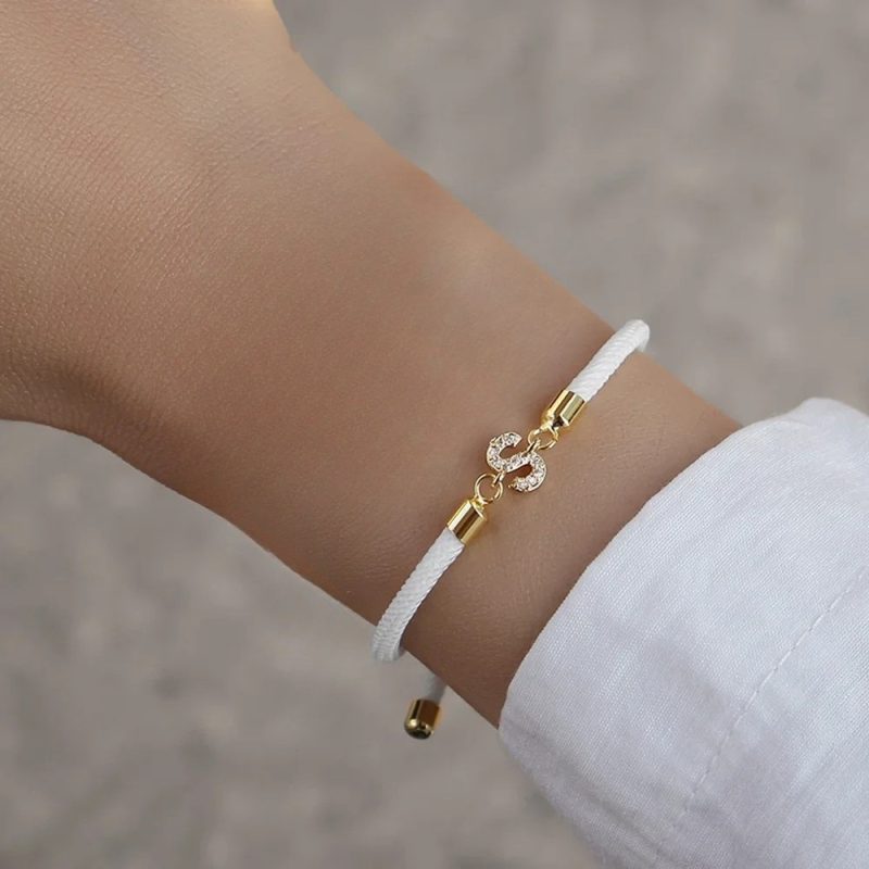 26 Letter Woven Colored Hand Rope Bracelet - 图片 5