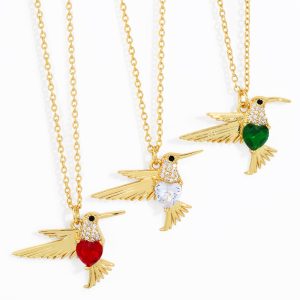 Love Zircon Bird Pendant Necklace