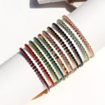 3mm colored zircon bracelet
