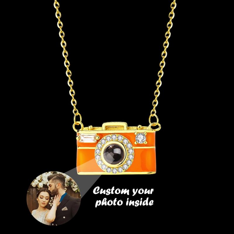 Custom Photo Camera Projection Necklace - 图片 4