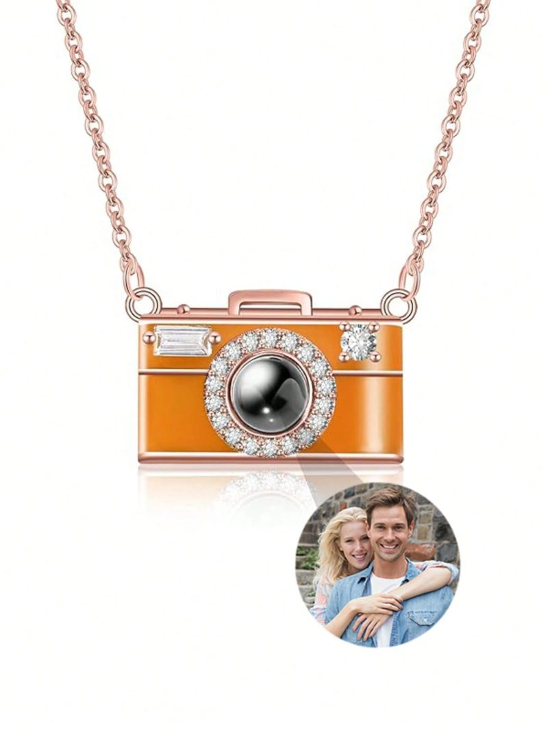 Custom Photo Camera Projection Necklace - 图片 2