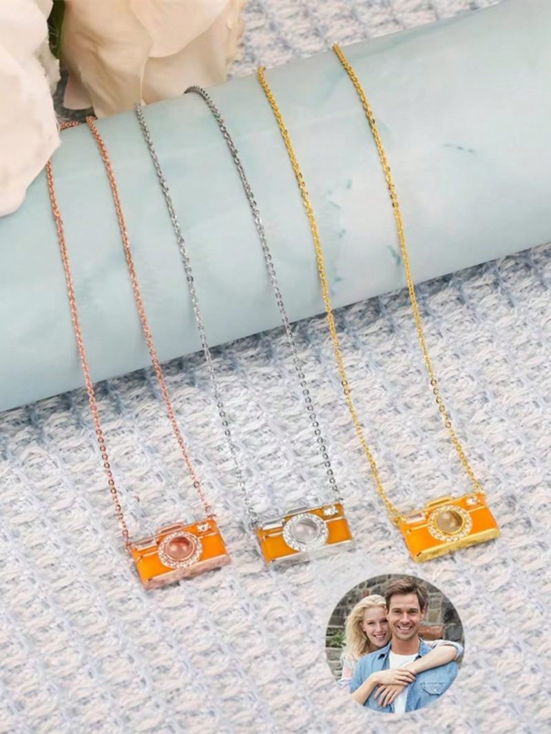 Custom Photo Camera Projection Necklace - 图片 7